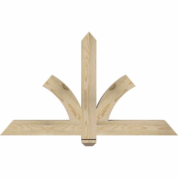 Ekena Millwork Redmond Rough Sawn Timber Gable Bracket, Douglas Fir, 48"W x 28"H x 4"D x 4"F, 14/12 Pitch GBW048X28X0404RED00RDF - main